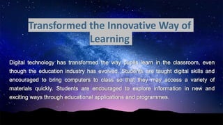 Understanding the role of digital technologies in education | PPTX
