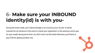 Inbound19 Checklist  Slide 13