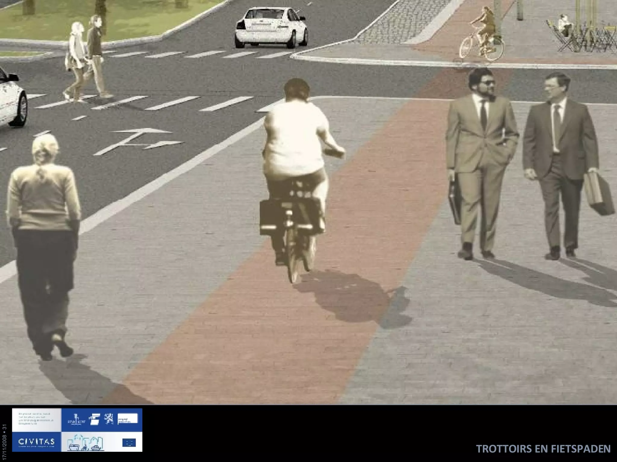 TROTTOIRS EN FIETSPADEN 