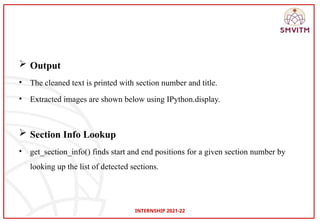 Internship Project on PDF Information Extraction Using Python at BEML ...