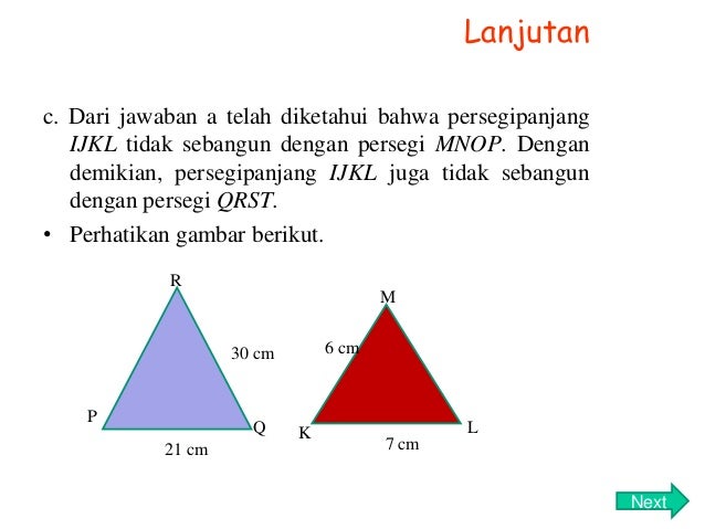 Ppt kesebangunan bangun datar 