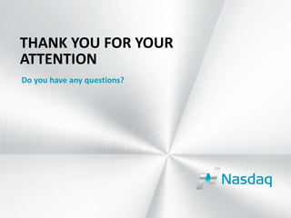 THANK YOU FOR YOUR
ATTENTION
Do you have any questions?
 