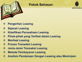 Ppt Manajemen Keuangan Leasing Pdf