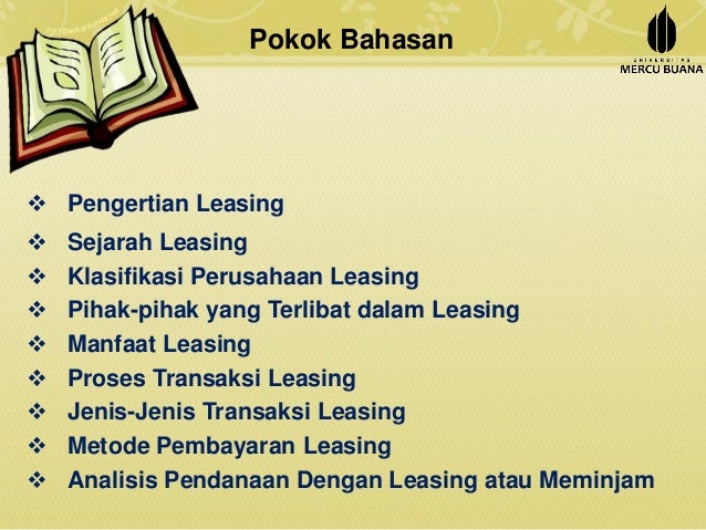 Ppt Manajemen Keuangan Leasing