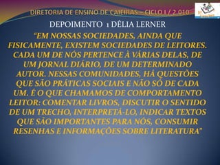 ATIVIDADES PERMANENTES E SEQUENCIADAS DE LEITURA;