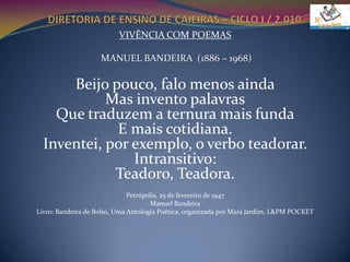 DIRETORIA DE ENSINO DE CAIEIRAS – CICLO I / 2.010DEPOIMENTO  1 DÉLIA LERNER“EM NOSSAS SOCIEDADES, AINDA QUE FISICAMENTE, EXISTEM SOCIEDADES DE LEITORES. CADA UM DE NÓS PERTENCE À VÁRIAS DELAS, DE UM JORNAL DIÁRIO, DE UM DETERMINADO AUTOR. NESSAS COMUNIDADES, HÁ QUESTÕES QUE SÃO PRÁTICAS SOCIAIS E NÃO SÓ DE CADA UM. É O QUE CHAMAMOS DE COMPORTAMENTO LEITOR: COMENTAR LIVROS, DISCUTIR O SENTIDO DE UM TRECHO, INTERPRETÁ-LO, INDICAR TEXTOS QUE SÃO IMPORTANTES PARA NÓS, CONSUMIR RESENHAS E INFORMAÇÕES SOBRE LITERATURA” 
