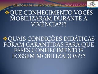 DIRETORIA DE ENSINO DE CAIEIRAS – CICLO I / 2.010O AÇÚCAR – FERREIRA GULARO branco açúcar que adoçará meu caféNesta manhã de IpanemaNão foi produzido por mimNem surgiu dentro do açucareiro por milagre.Vejo-o puroE afável ao paladarComo beijo de moça, águaNa pele, florQue se dissolve na boca. Mas este açúcarNão foi feito por mim.Este açúcar veioDa mercearia da esquina eTampouco o fez o Oliveira,Dono da mercearia.Este açúcar veioDe uma usina de açúcar em PernambucoOu no Estado do RioE tampouco o fez o dono da usina.