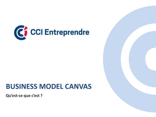 BUSINESS MODEL CANVAS
Qu’est-ce que c’est ?
 