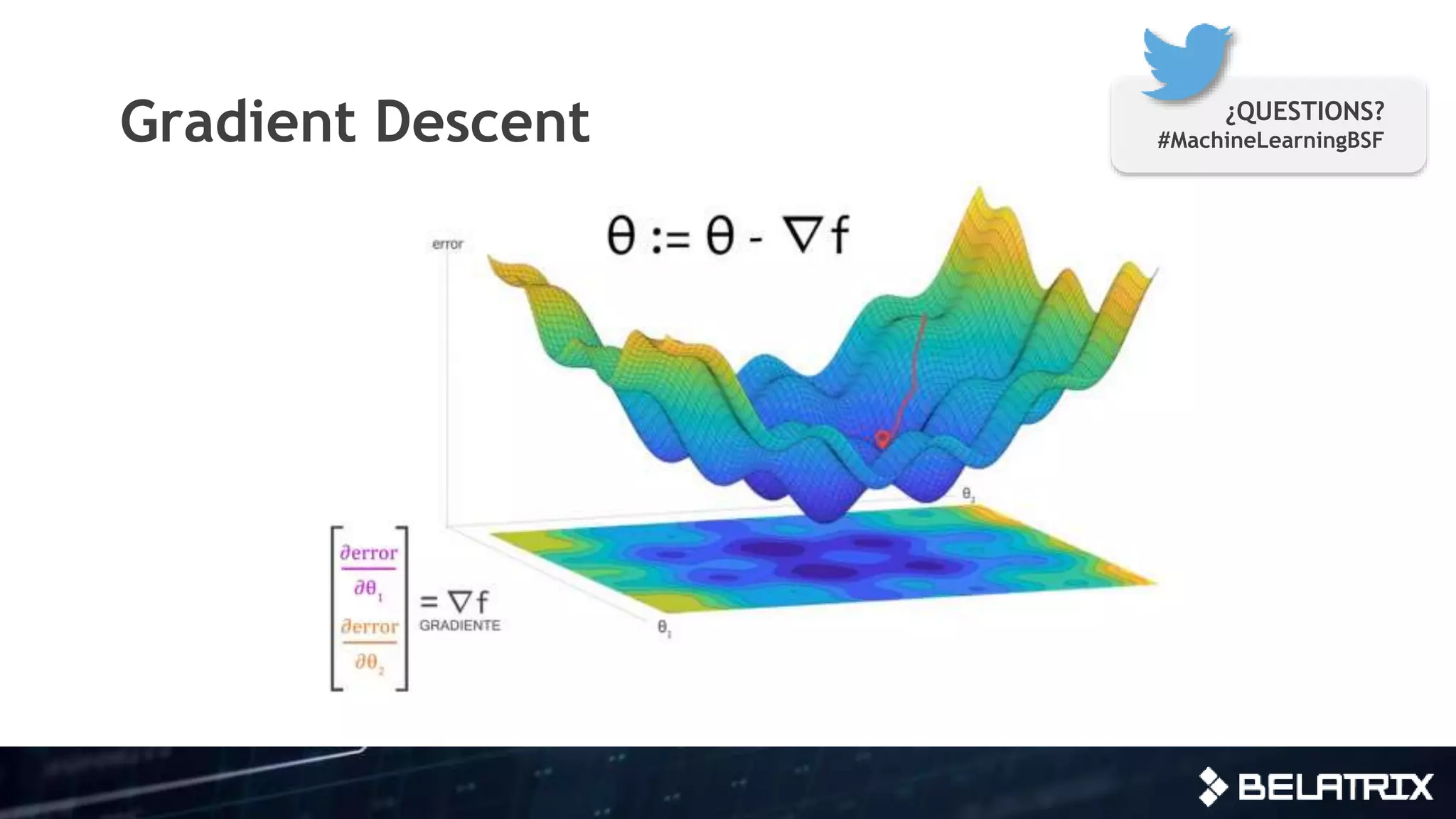 Gradient Descent ¿QUESTIONS?
#MachineLearningBSF
 