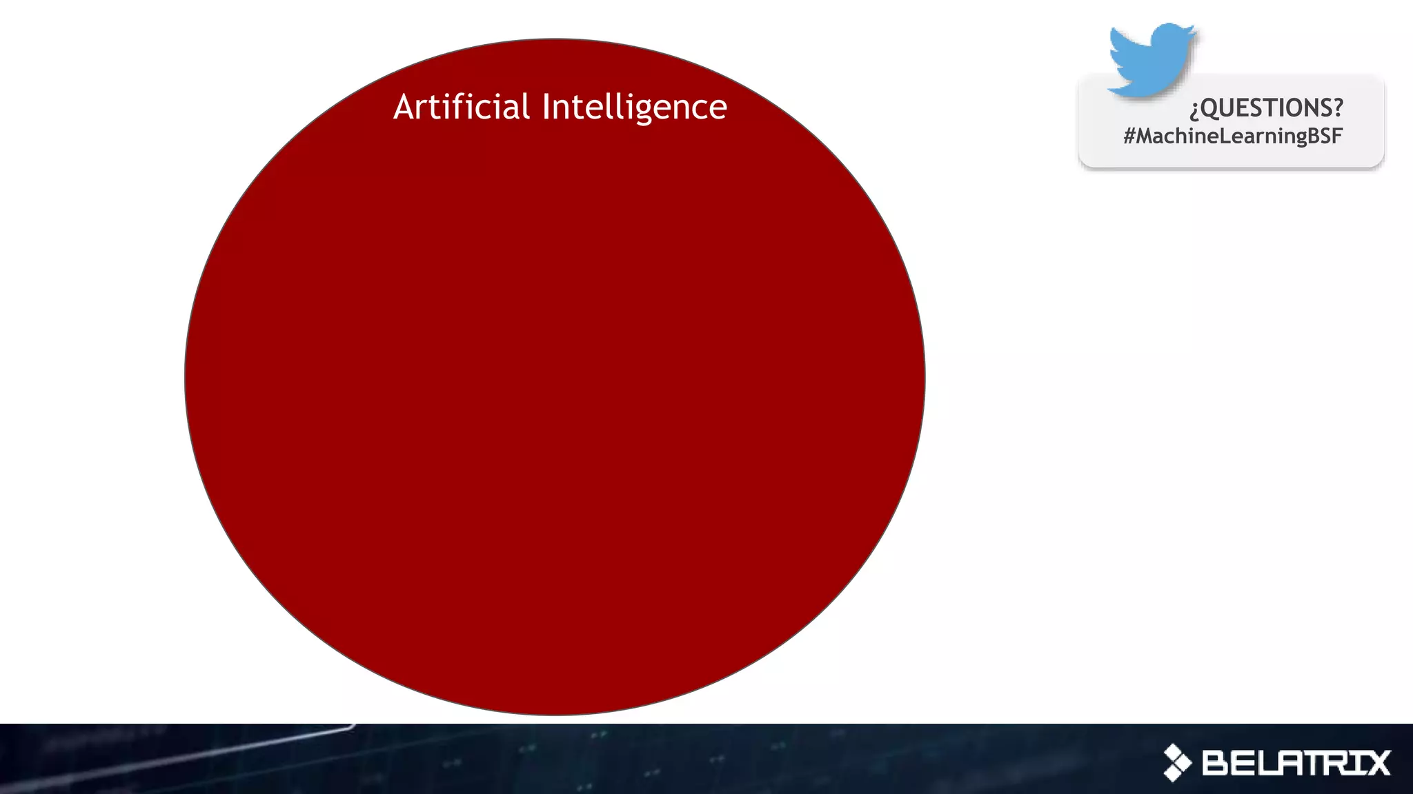 ¿QUESTIONS?
#MachineLearningBSF
Artificial Intelligence
 