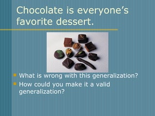 Making Generalizations Powerpoint making generalizations- | PPT