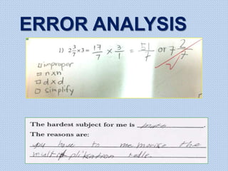 ERROR ANALYSIS
 