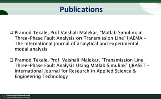 Matlab Simulink in Three-Phase Fault Analysis on Transmission line | PPTX