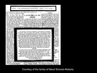 Courtesy of the family of Maud Sincock-Roberts.
 