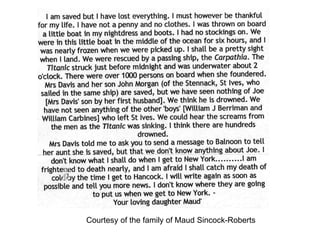 Courtesy of the family of Maud Sincock-Roberts.
 