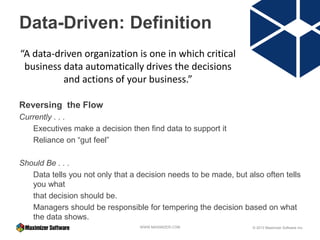 How To Become A Data Driven Organization | PDF
