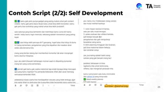 Contoh Script (2/2): Self Development
26
sumber: @aisharizqy
 