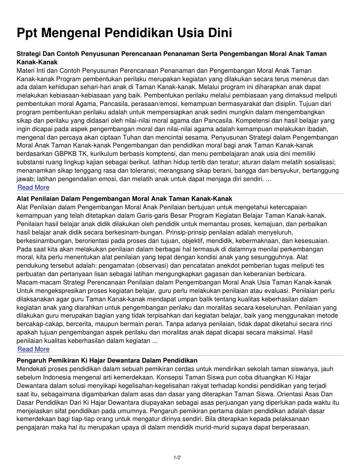 Ppt mengenal-pendidikan-usia-dini