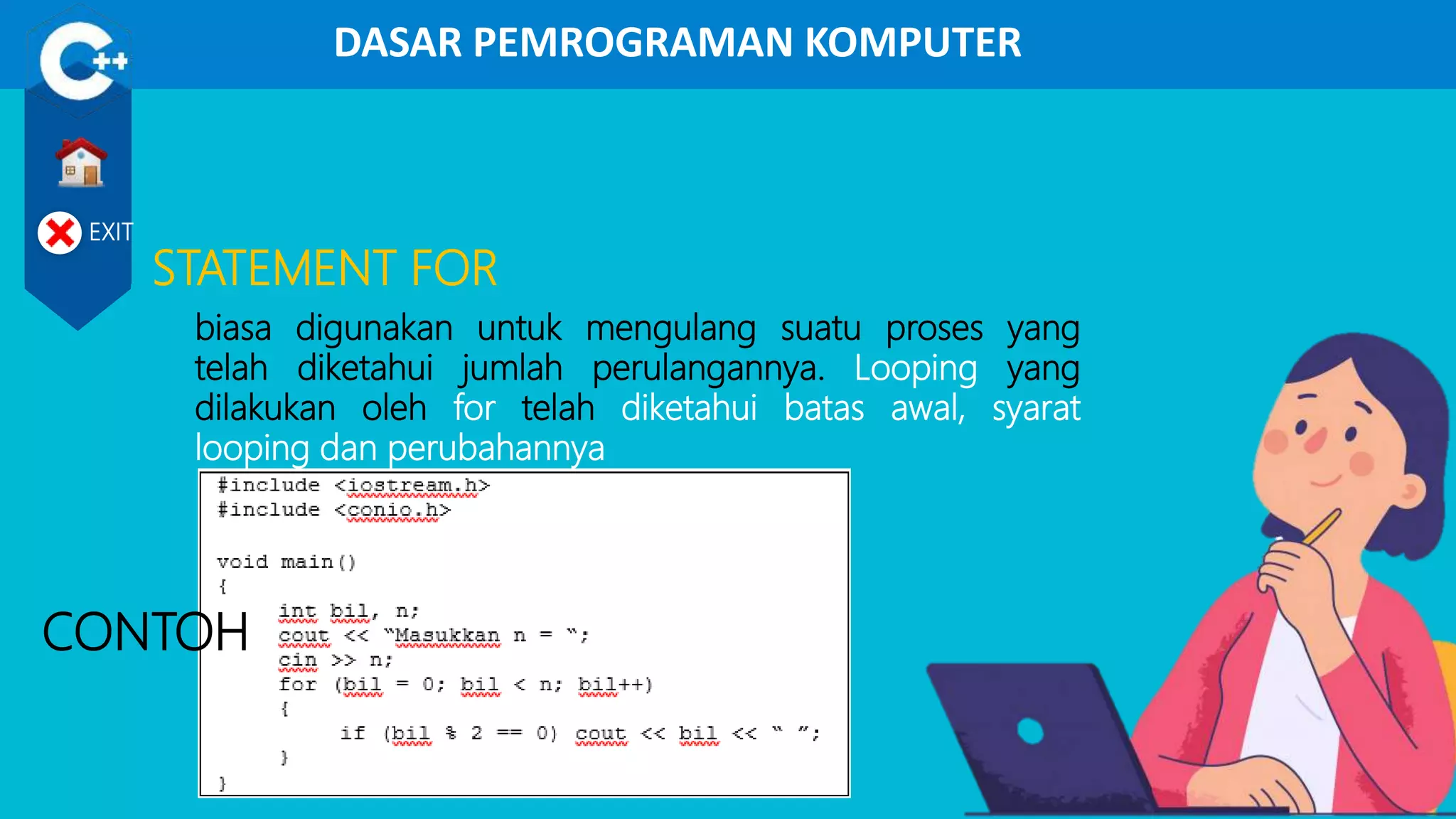 Ppt modul 4 perulangan | PPT
