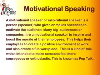 Ppt motivational speaking | PPT