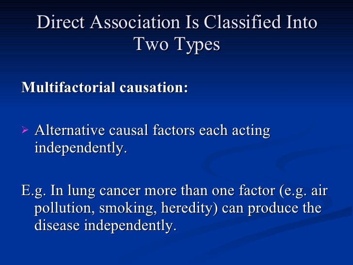 direct causal association example