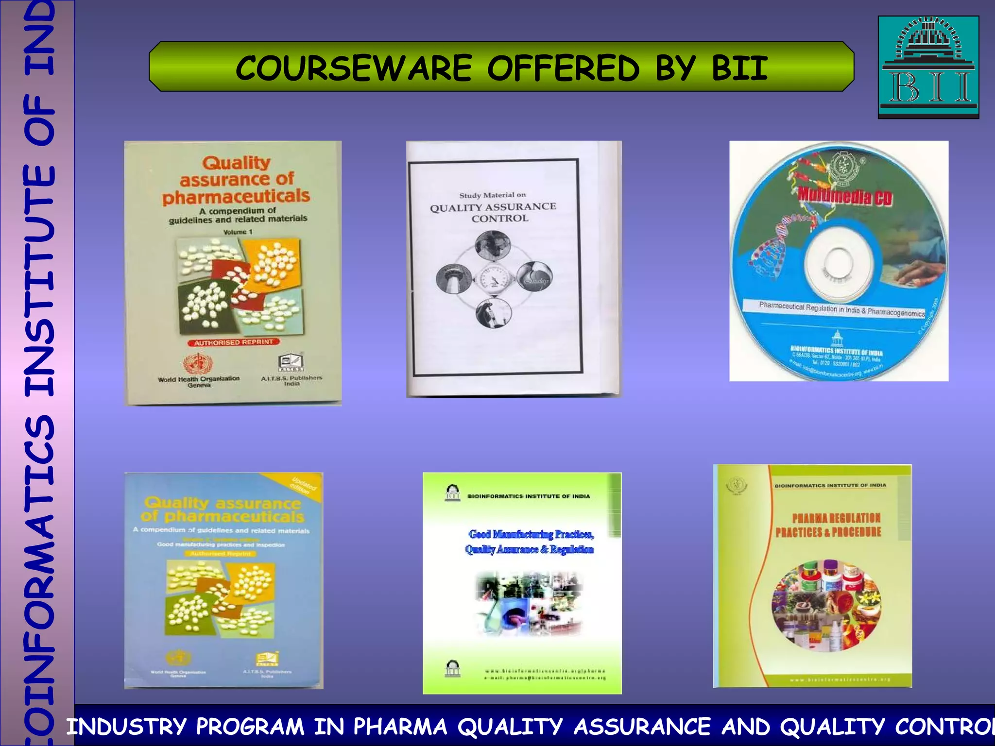 COURSEWARE OFFERED BY BII 