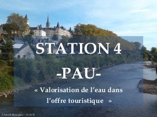 STATION 4
-PAU« Valorisation de l’eau dans

l’offre touristique »
Free Powerpoint Templates
Cliché B.Bourglan – 12.10.13

Page 1

 
