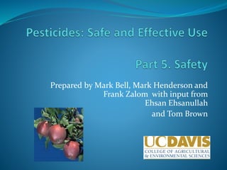 Prepared by Mark Bell, Mark Henderson and
Frank Zalom with input from
Ehsan Ehsanullah
and Tom Brown
 