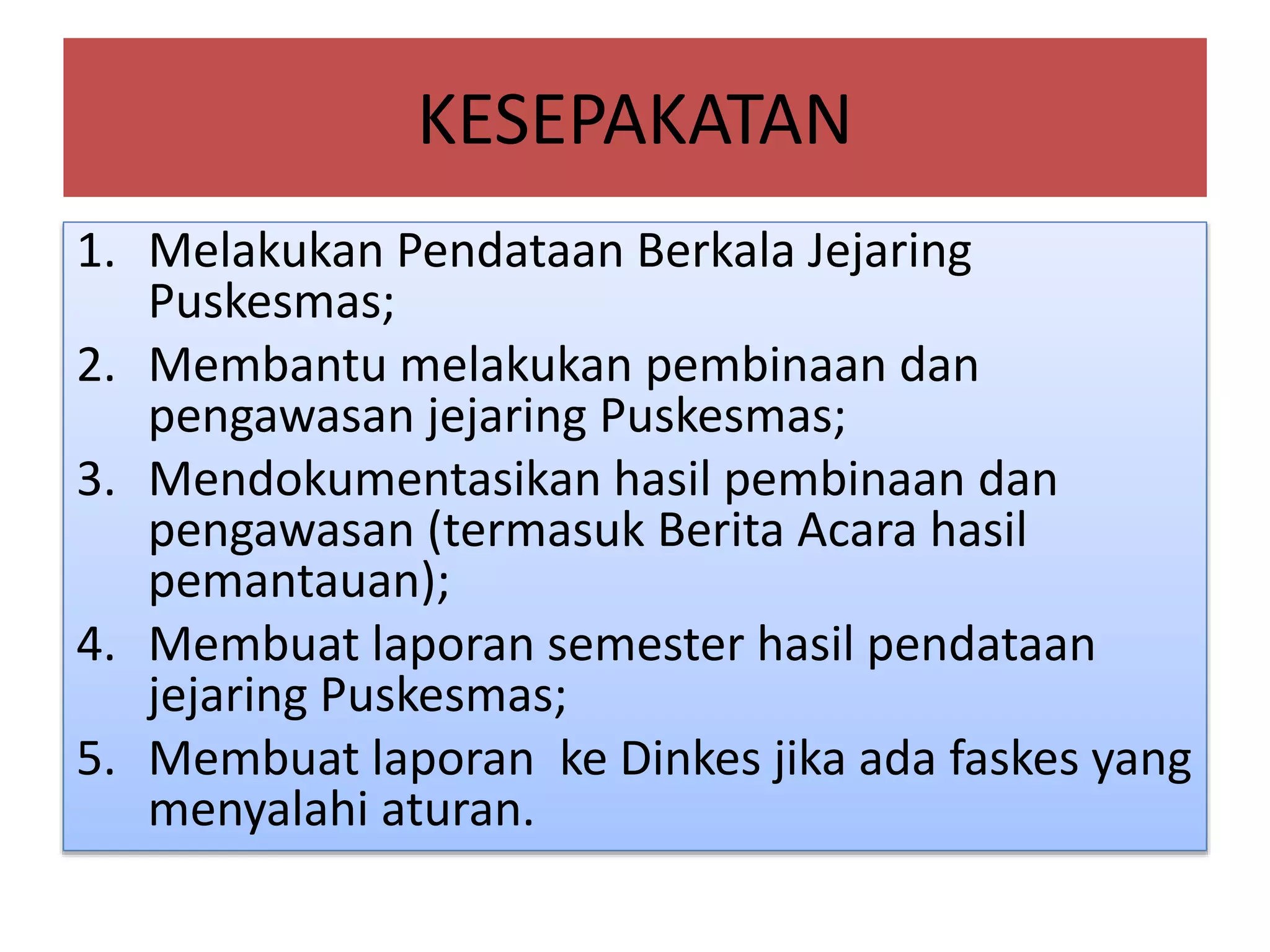 PPT - PERTEMUAN KOORDINASI DAN EVALUASI SARANA PELAYANAN KESEHATAN ...