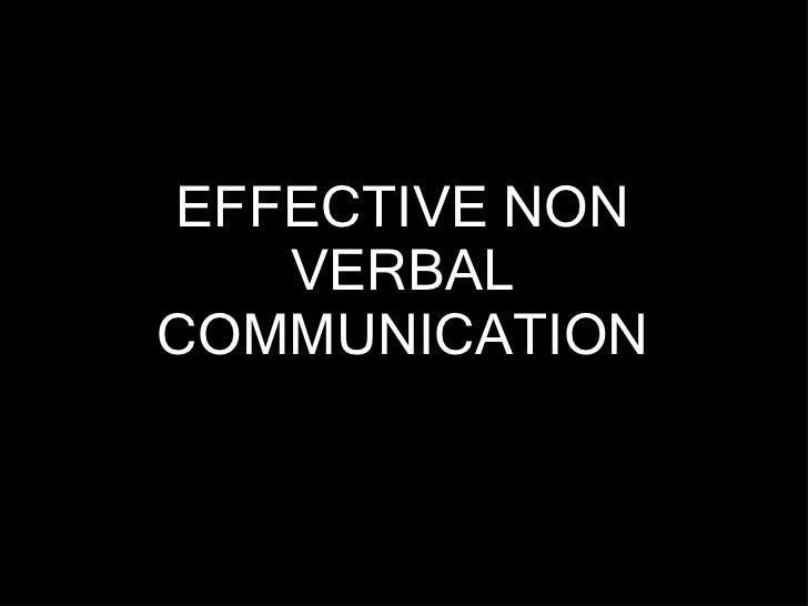 Non Verbal communication slides