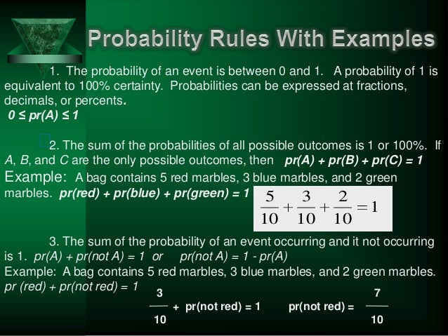 types of probability
