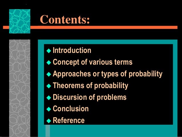 types of probability