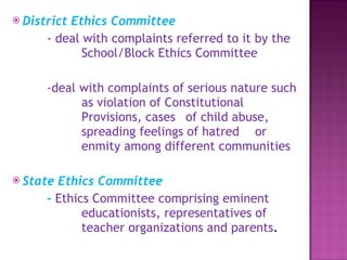 Professional Ethics For Teachers