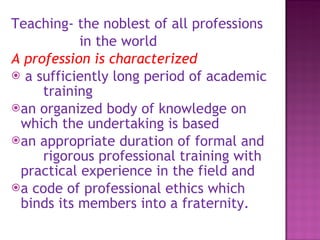 Professional Ethics For Teachers