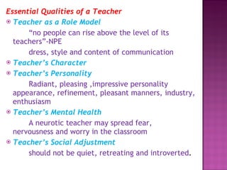 Professional Ethics For Teachers