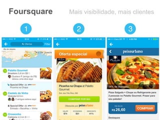 Mais visibilidade, mais clientesFoursquare
 