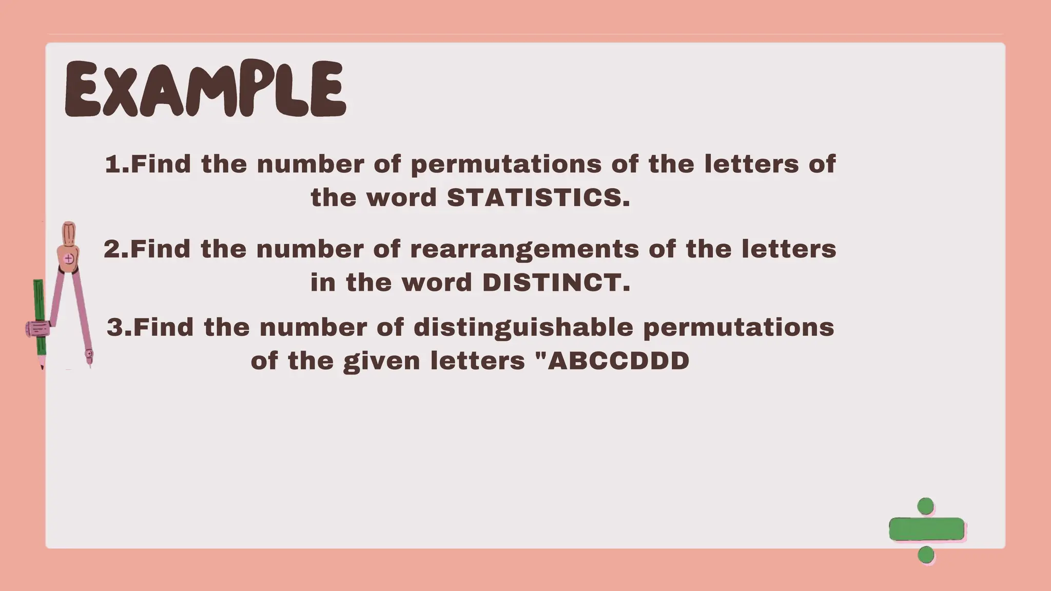 Mathematics Grade 10 Quarter 3 Module 1 Permutations | PPTX