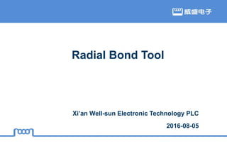 Radial Bond Tool
Xi’an Well-sun Electronic Technology PLC
2016-08-05
 