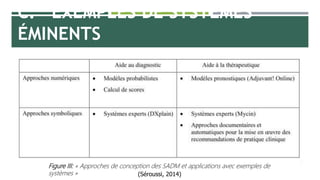 C. EXEMPLES DE SYSTÈMES
ÉMINENTS
11
Figure III: « Approches de conception des SADM et applications avec exemples de
systèmes » (Séroussi, 2014)
 
