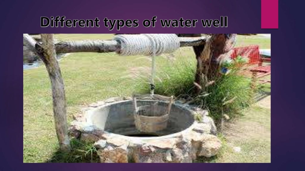 Different types of water well