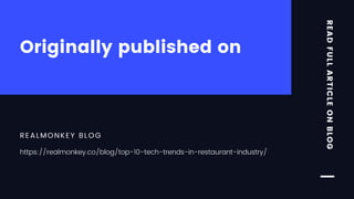 Top 10 tech trends in restaurant industry | PDF