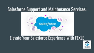 Salesforce Support and Maintenance Services:
Elevate Your Salesforce Experience With FEXLE
 