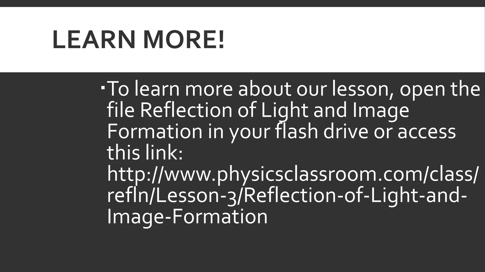 Reflection of Light in Mirrors - Science 10 (S10FE-IIg-h-50-52)