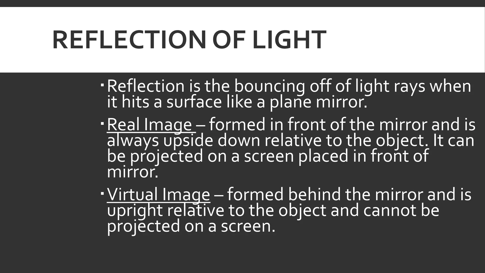 Reflection of Light in Mirrors - Science 10 (S10FE-IIg-h-50-52)