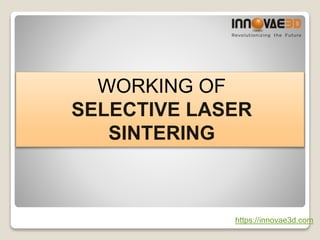 WORKING OF
SELECTIVE LASER
SINTERING
https://innovae3d.com
 