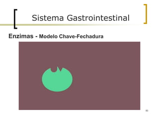 83
Sistema Gastrointestinal
Enzimas - Modelo Chave-Fechadura
 