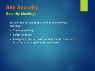 Ppt Site Security Management | PPTX
