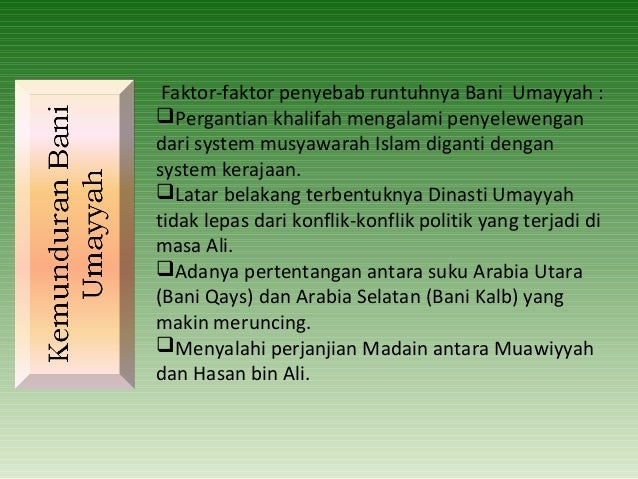 Yang Merupakan Penyebab Runtuhnya Bani Umayyah Berbagai