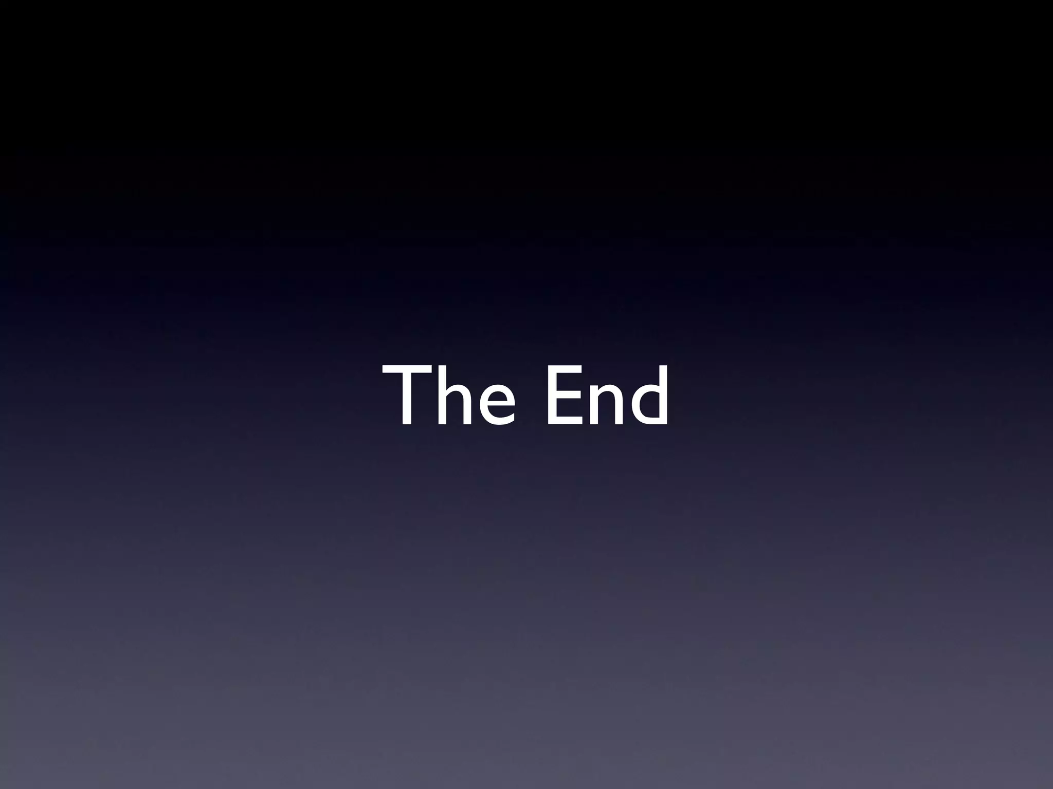The End 