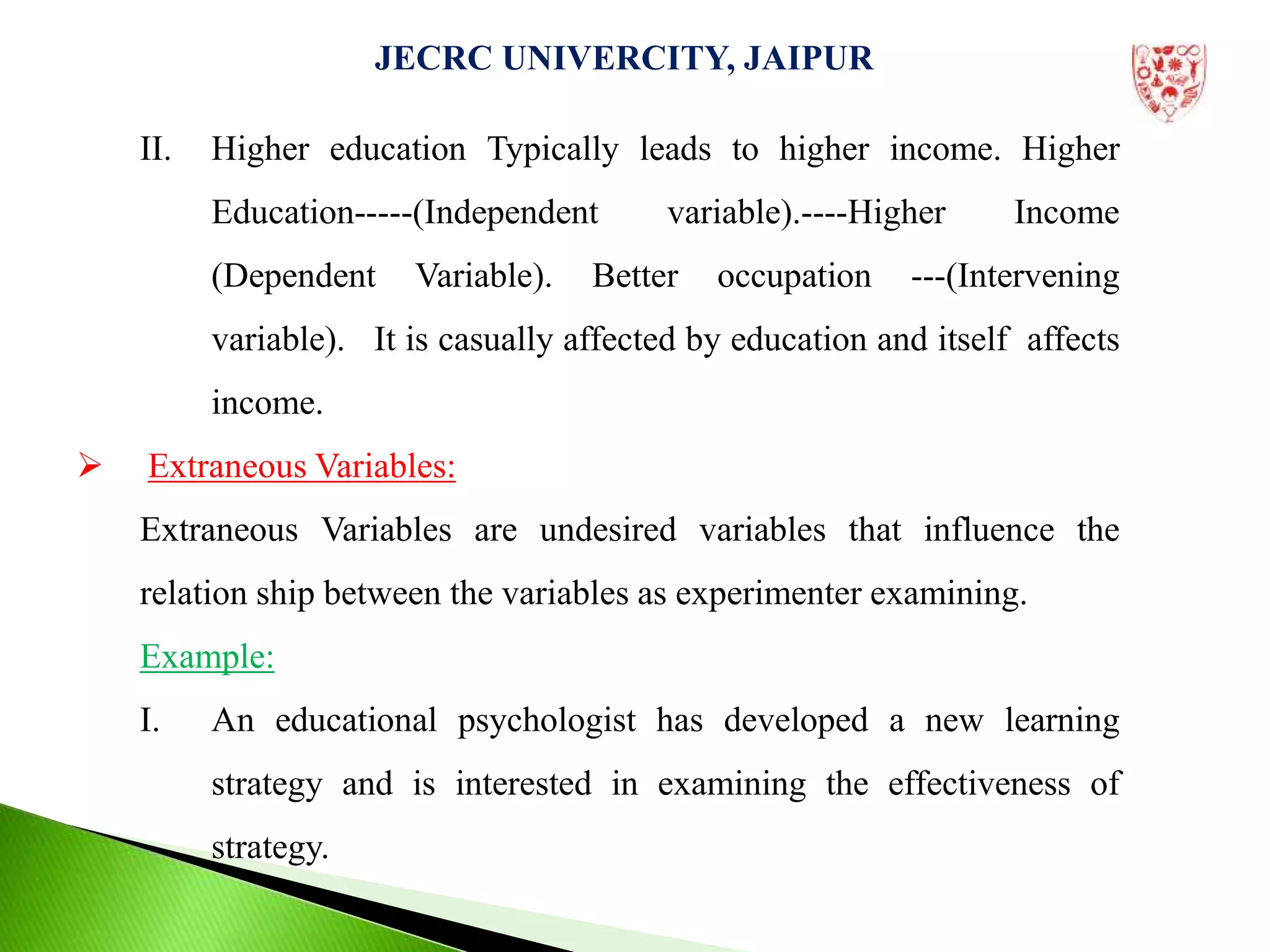 Variables for research methodology and its types | PPTX